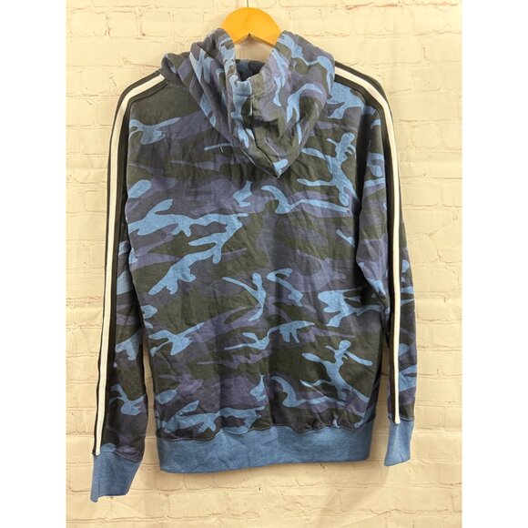 Pop Surf Baltimore Hoodie Mens Size Medium Blue Black Camo Race Stripe Sleeve - Picture 2 of 10